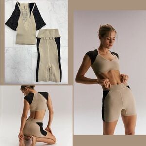 Free People Rise & Shine Set In Champagne Combo